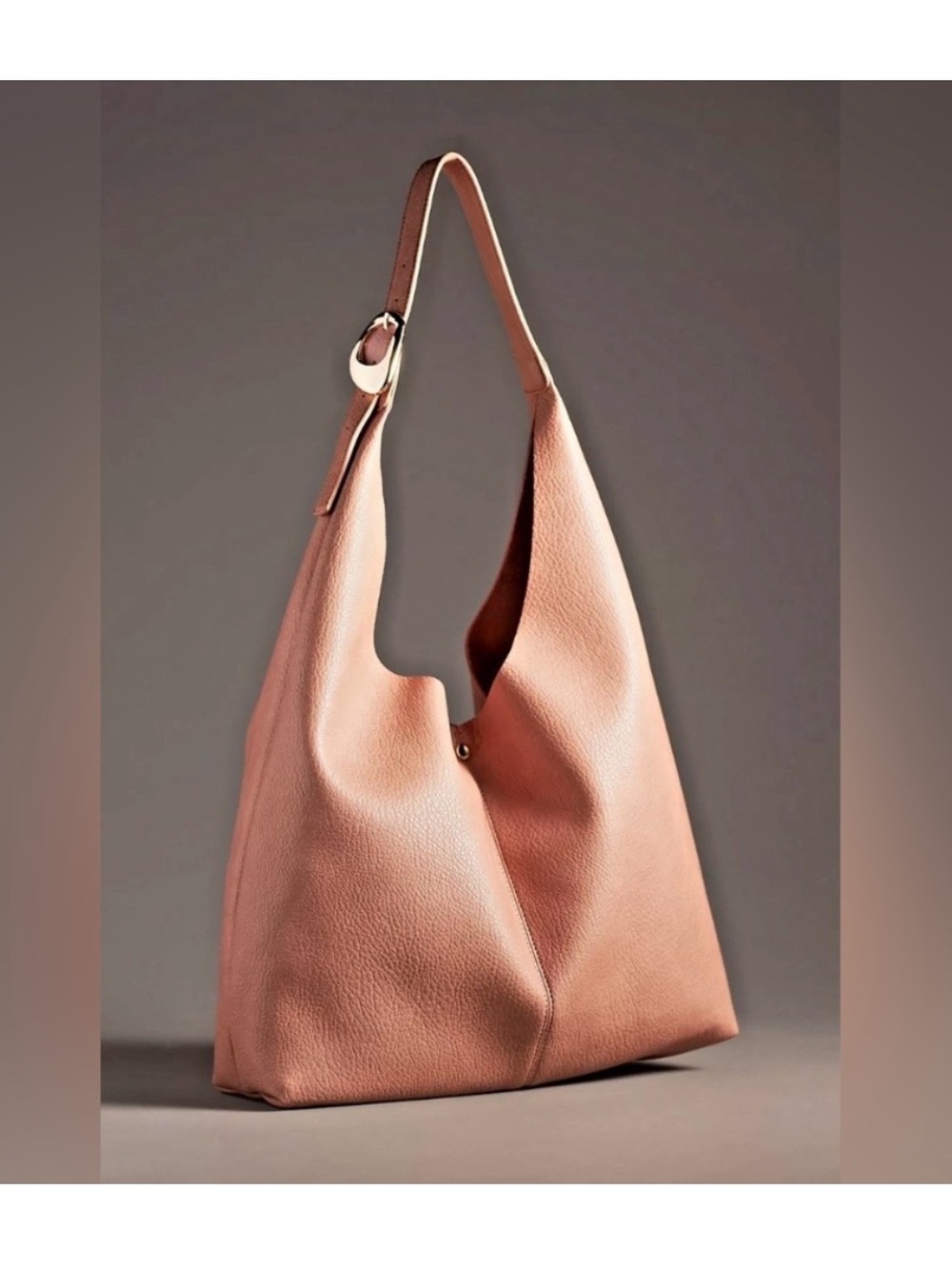 Anthropologie Love Knot Slouchy Bag Buckle Edition in Mauve